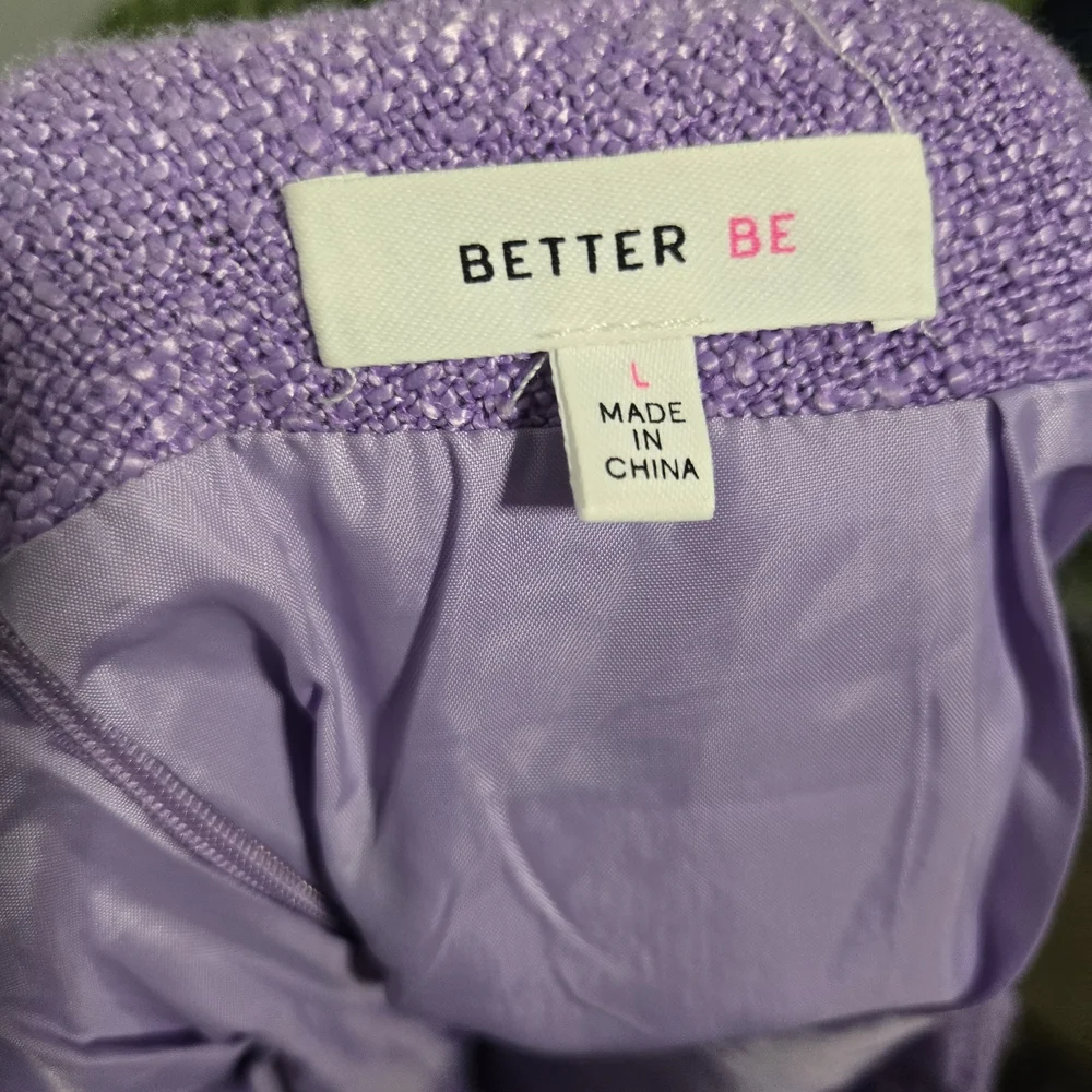 Lavender Tweed Skort Size Large Y2K Mini Skirt Preppy Cute Spring Summer - Picture 8 of 9